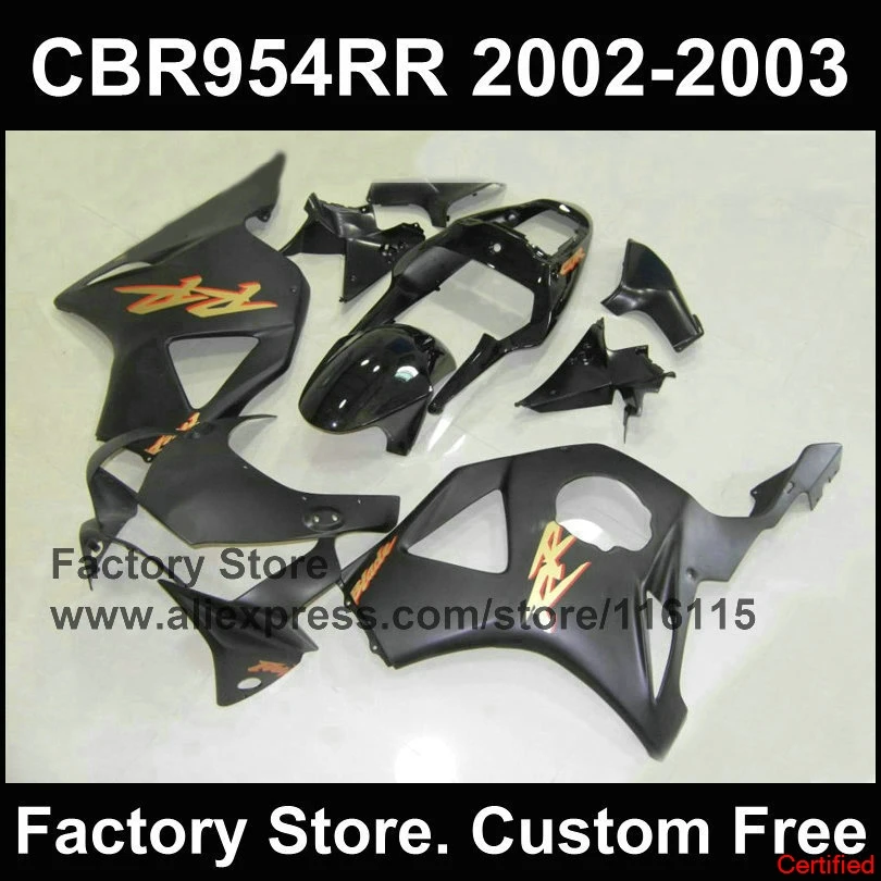 Новые матовые черные обтекатели для мотоцикла HONDA CBR900RR 2002 2003 комплект