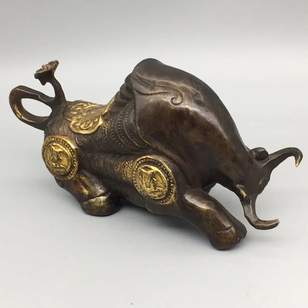 Винтажная настенная уличная статуя быка животное корова украшение скульптура