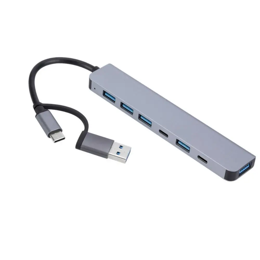 

PD зарядка USB C концентратор передача данных 7 в 1 USB 3.0 разветвитель Type-C ноутбук OTG адаптер USB расширитель для планшетов