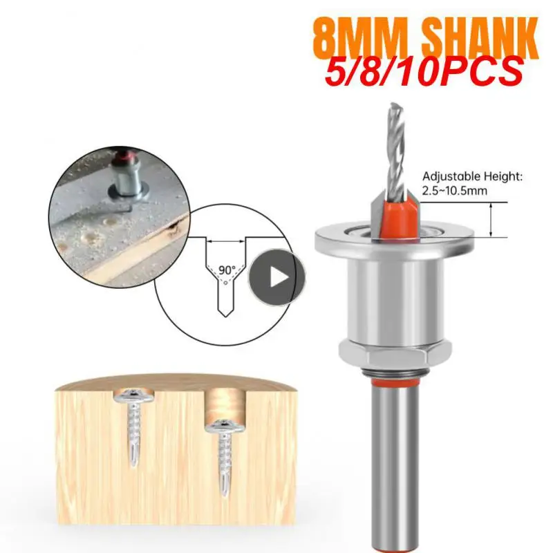 

5/8/10PCS Drill Bit Hss 2.8/3.0/3.2/3.5/4.0mm Milling Cutter Shank Screw Drill Bit Router Bit Tools And Gadgets