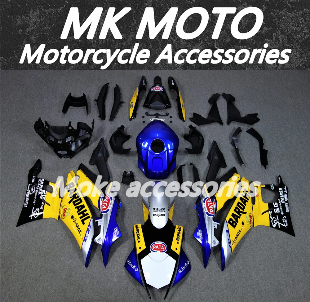 

Motorcycle Fairings Kit Fit For YZF R25 R3 2019 2020 2021 2022 2023Bodywork set High quality ABS injection Blue Yellow BARDAHL