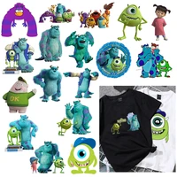 cartoon diy disney monsters animal patches for clothing girls boys heat transfer clothes t shirts accessories printing sticker