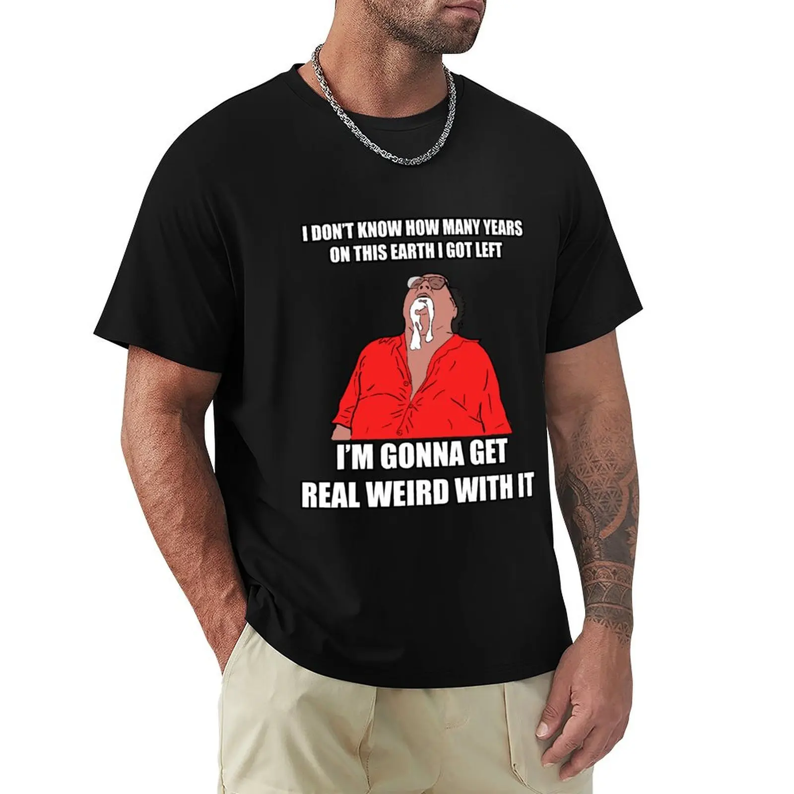 Фото Футболка Frank Reynolds Get Weird with It, базовая модель с коротким рукавом из хлопковой смеси. №1