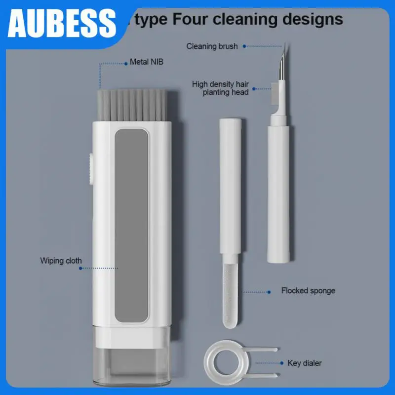 

Earphone Cleaner Kit Phone Cleaning Tools Portable Computer Keyboard Cleaner Brush Kit 6 In1 Cleaner Keycap Puller Kit
