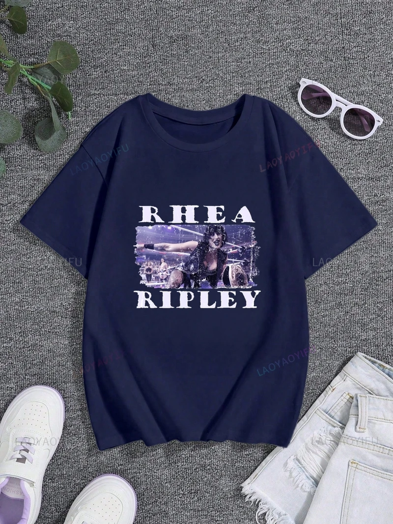 Футболка с принтом Rhea Ripley Wrestler топ Neutral Trend Harajuku нейтральная рубашка короткими