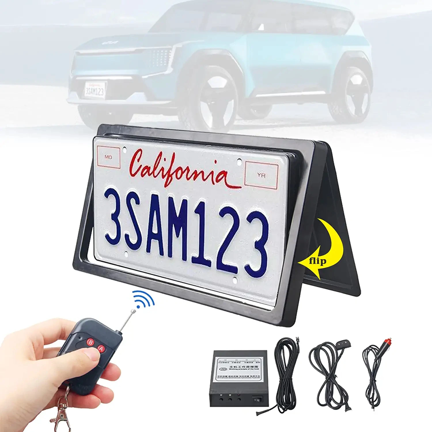 

1Pc Us Standard Auto Car License Plate License Plate Flipper Telescopic Automobile License Plate Frames for Auto Shows