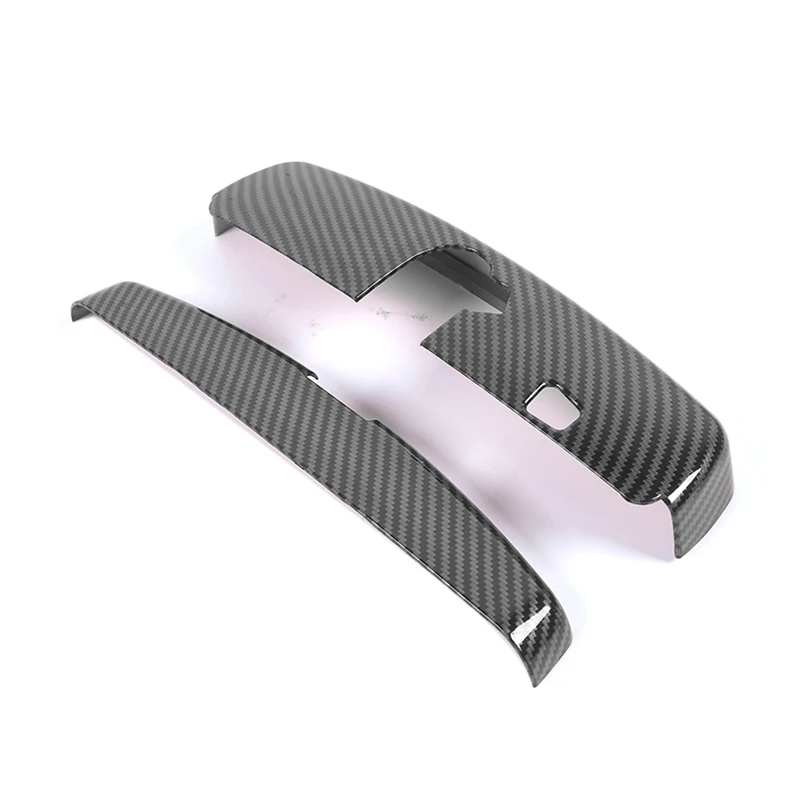 

Car Interior Room Rear View Mirror Trim Cover For Ford Mustang 2015-2022 Bronco 2021 2022 Accessories, ABS Carbon Fiber