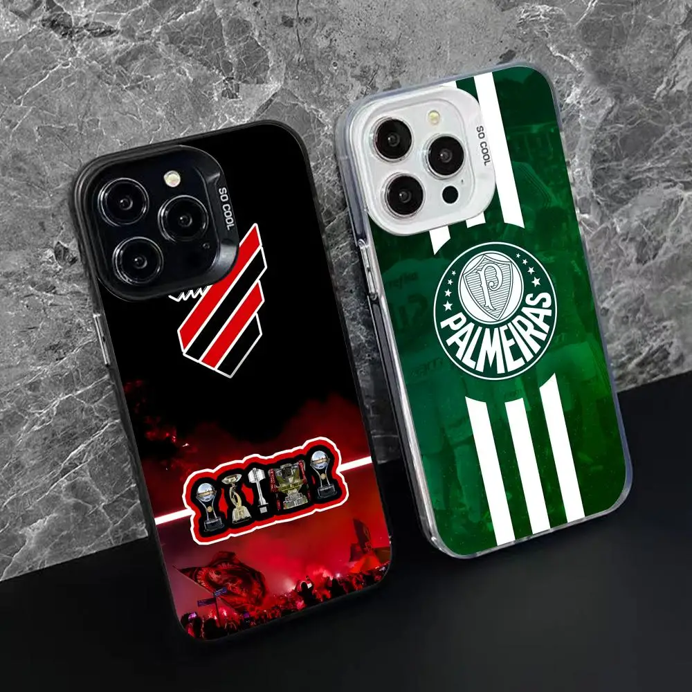 Mobile FC Brazil Phone Case for iPhone 16 15 14 13 12 11 X XR XS 8 7 Pro Max Plus Colored Translucent Cellphone Cover Smartphone