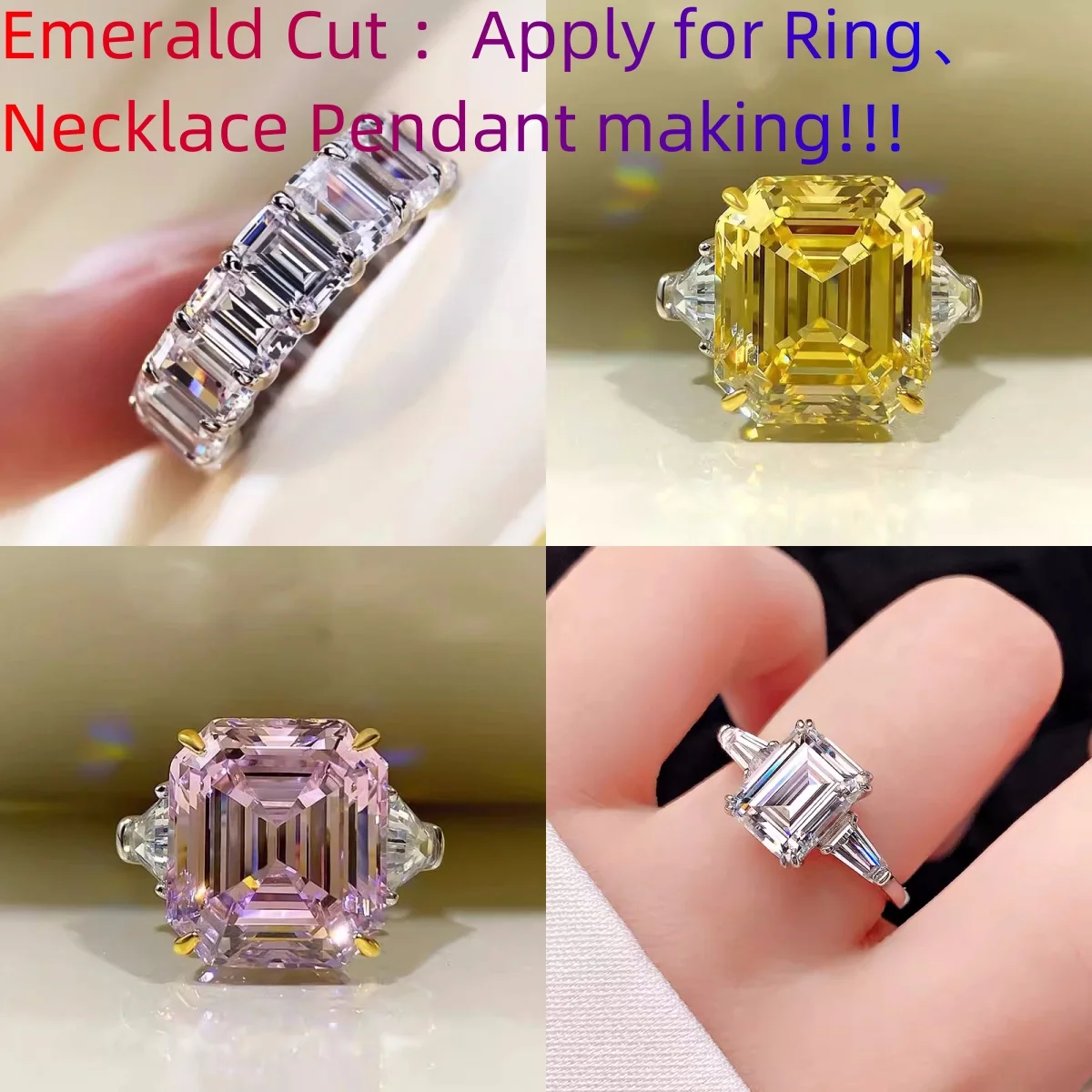 3X5~13x18mm 5/10pcs Octangle shape Emerald Cut Green Blue Cubic Zirconia Stone Loose CZ Gems Beads For Jewelry Accessories