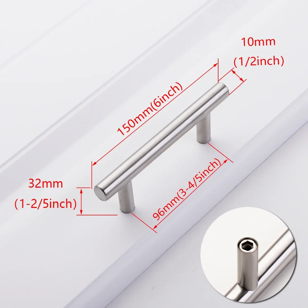 

Ручки для шкафов T-образные из нержавеющей стали