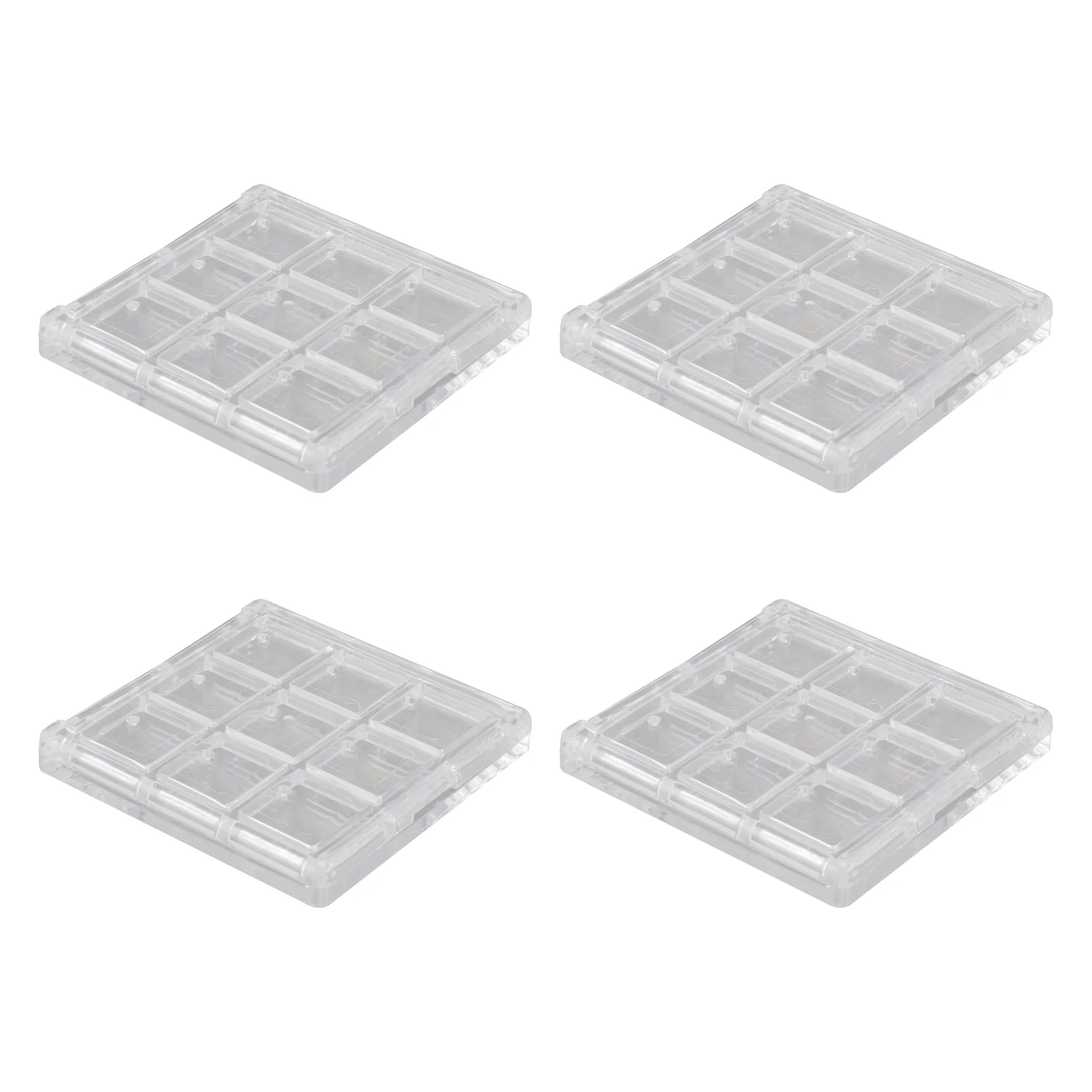 

4pcs Empty Blusher Eyeshadow Boxes Multi-grid Eyeshadow Cosmetics Organizers