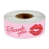 120pcs pink thank you stickers rectangle business decorative sealing stickers for shipping gifts packaging birthdays weddings