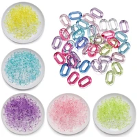 50 100pcs 10x15mm candy color opening acrylic chain for diy jewelry making earrings necklace bracelet accessories acrylic link