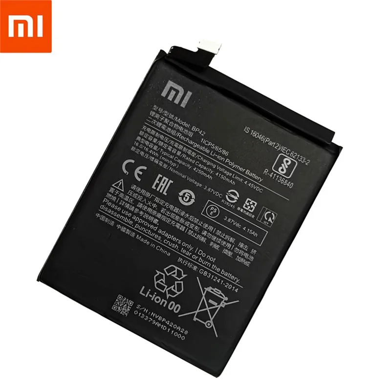 100% Original BP42 Battery For Xiaomi Mi 11 Lite BP42 Genuine Replacement Phone Battery Batteries Bateria 4250mAh With Tools
