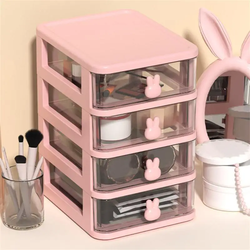 

Kawaii Desktop Storage Box Drawer Organizer Drawer Pen Holder Makeup Cosmetic Plastic Drawer Storage Box Desk Organizer Cute