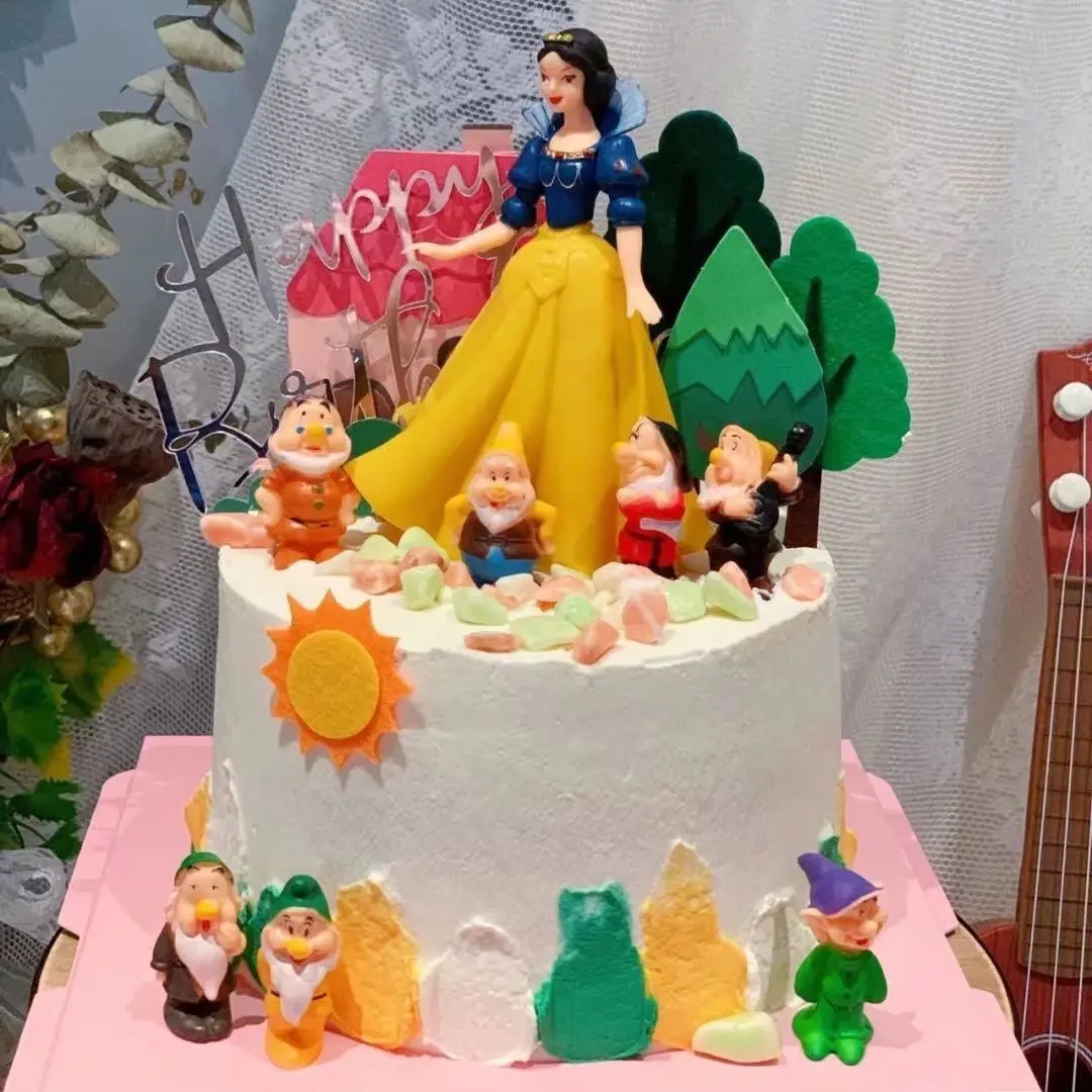 Toys Cake Topper Decor Princess Collection Toys For Kids Gift