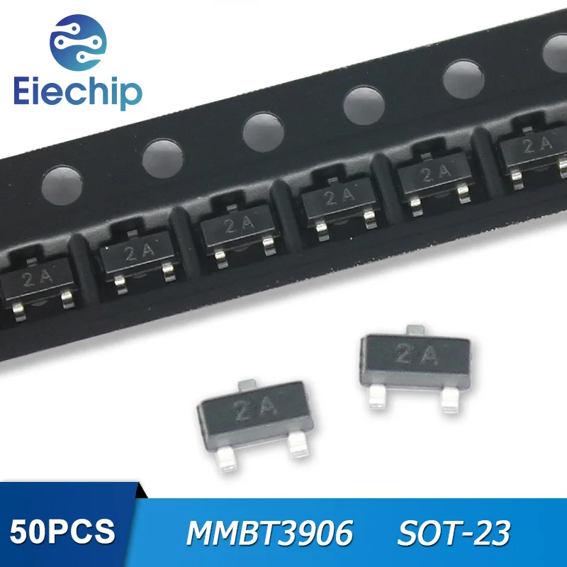 50pcs/lot MMBT3906 SOT-23 2A SOT23 PNP Transistors
