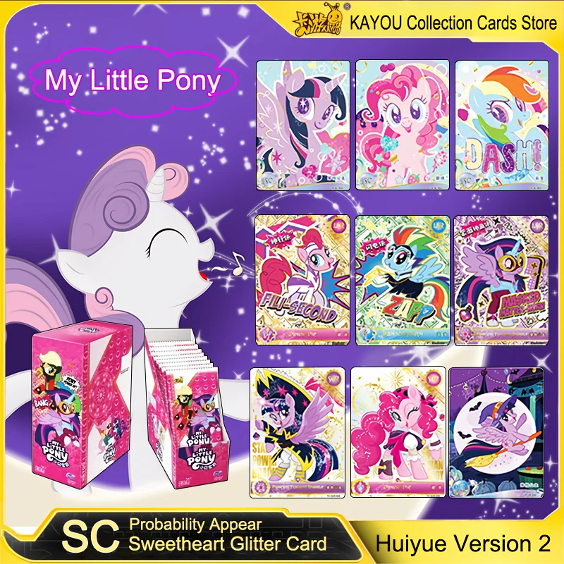 

Original New My Little Pony Card Anime Cute Kid Gift Rare Star Glitter SSR Twilight Sparkle Rainbow Dash Rarity KAYOU Collection