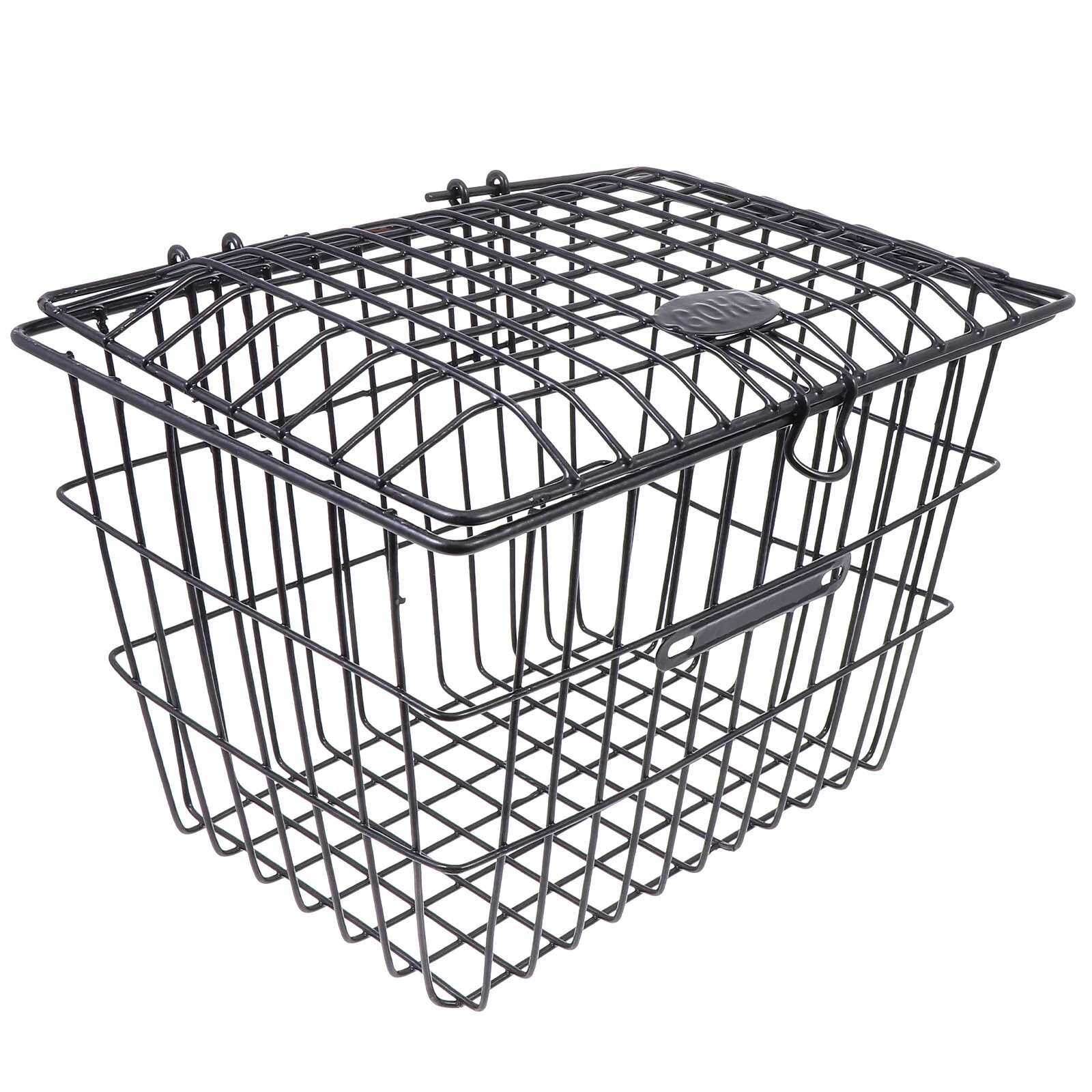 

Задняя велосипедная корзина для хранения, металлическая фотовспышка с крышкой, велосипедный аксессуар, 1 шт.