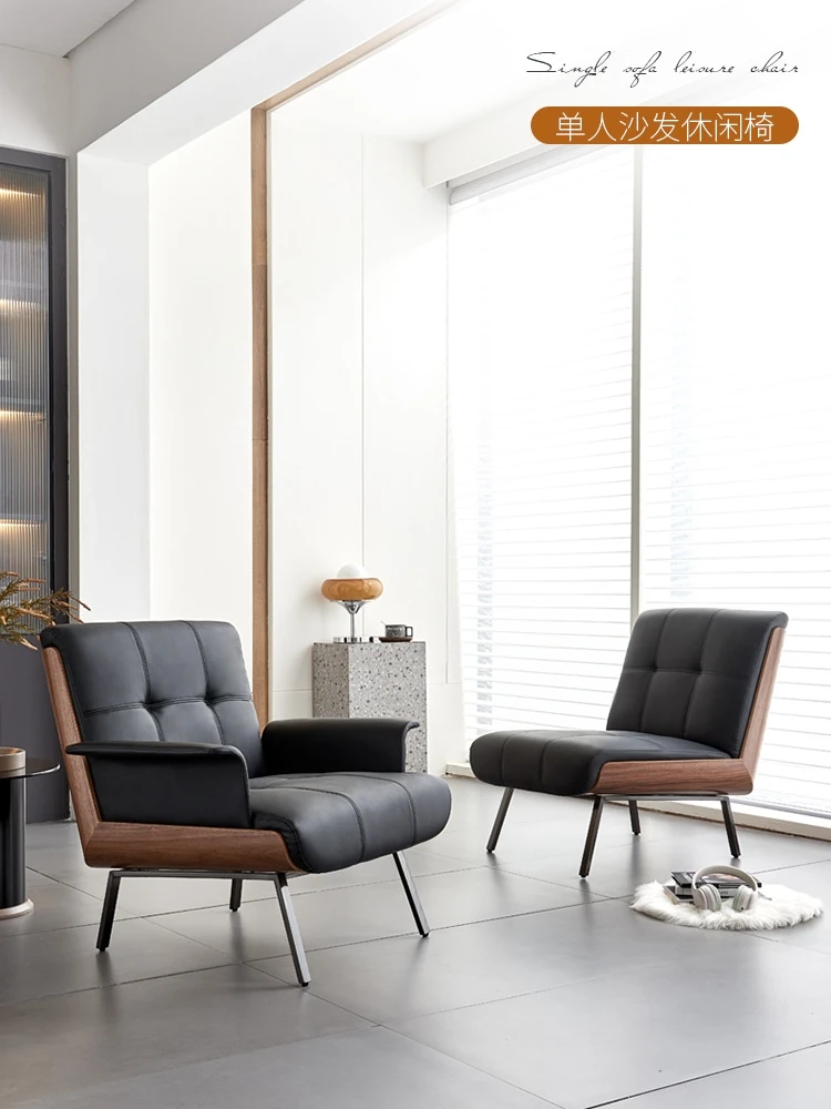Recliner Lazy Light Luxury Small Apartment Modern Minimalist Nordic Solid Wood Living Room