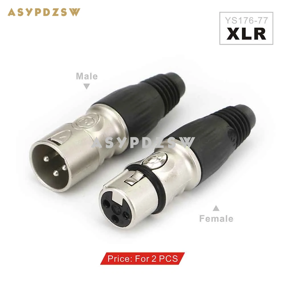 1 пара YS176 YS177 Cannon штекер/гнездо MIC 3-контактный XLR балансовый разъем