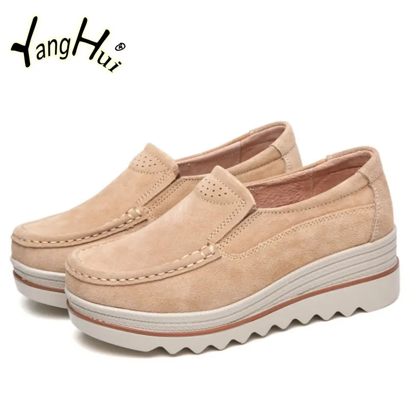 

New Fashion Increase Casual Simple Suede Boots 2022 New Fashion Women Breathable Non Slip Black Platform Shoes Spring Autumn