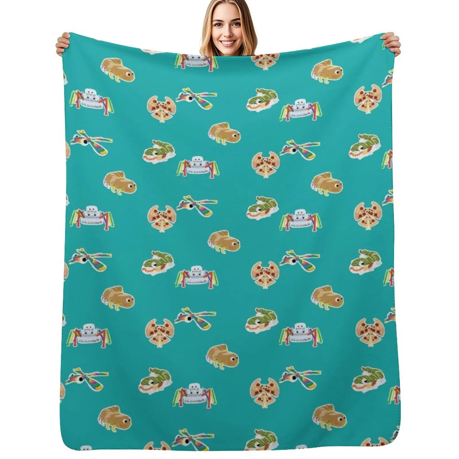 Фото Плед Bugsnax Best Of Bugsnax Pack For Fans, мягкий однотонный плед для дивана или кровати №1