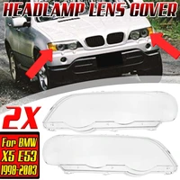 high quality front headlight headlamp lens cover clear lampshade shell for bmw x5 e53 1998 1999 2000 2001 2002 2003 lamp hoods