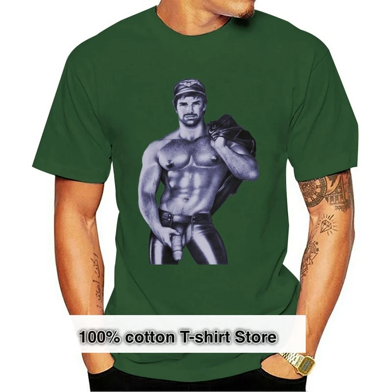

Tom of Finland Hot and Heavy T-Shirt White Menswear Short Sleeve Shirt Fetish
