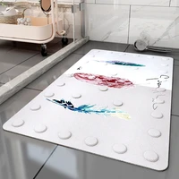 bathroom doormats modern simple style rubber carpet comfortable massage strong non slip mat printed shower washed bathtub rug