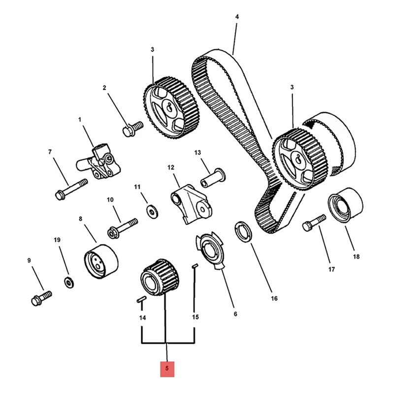 3X MD184894 MD184901 MD309036 MD008959 Звездочка коленчатого вала лезвие датчика и распорка для