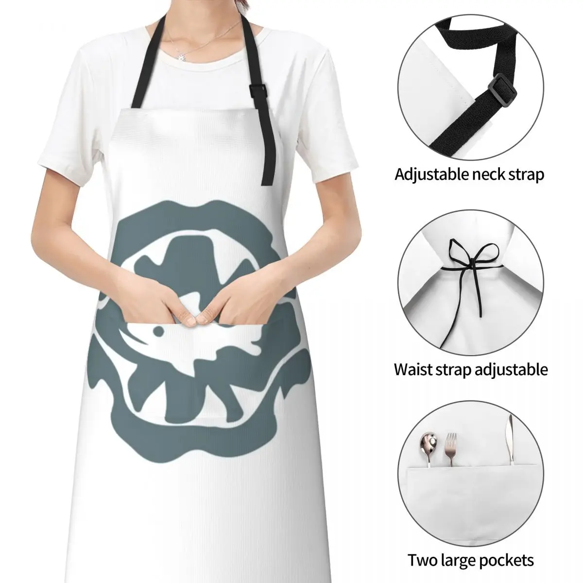 Фартук с символом вызова охотников-фартук для моря кухонные инструменты