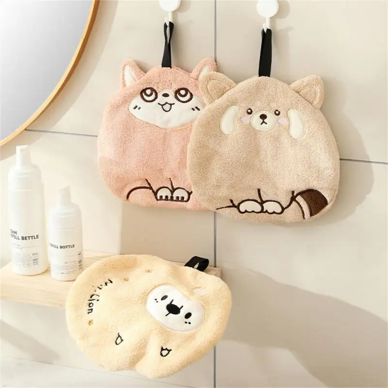 

Beautiful And Durable Hanging Wipes Fine Workmanship Strong Water Absorption Towel Hand Towel Hanging Hand Towel
