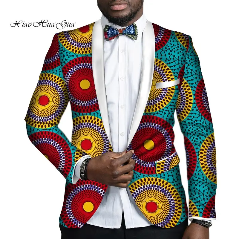 

New Africa Style Print Men Suit Jacket African Festive Blazers for Party Customize African Single Breasted Man's Suit WYN678