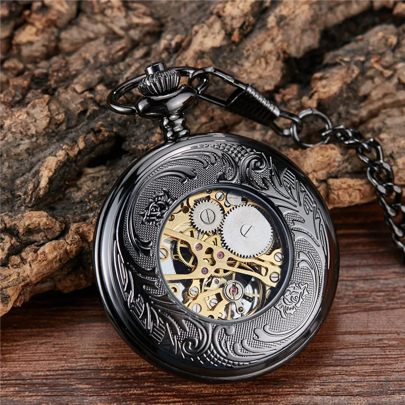 New Flip Style Men's Watch Vintage Style Fully Automatic Mechanical Pocket Watch Gift Watch For Lovers And Elders