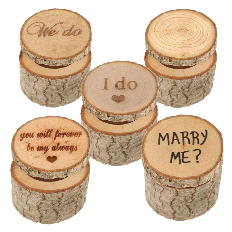 

Деревянная коробка-держатель для обручального кольца в деревенском стиле