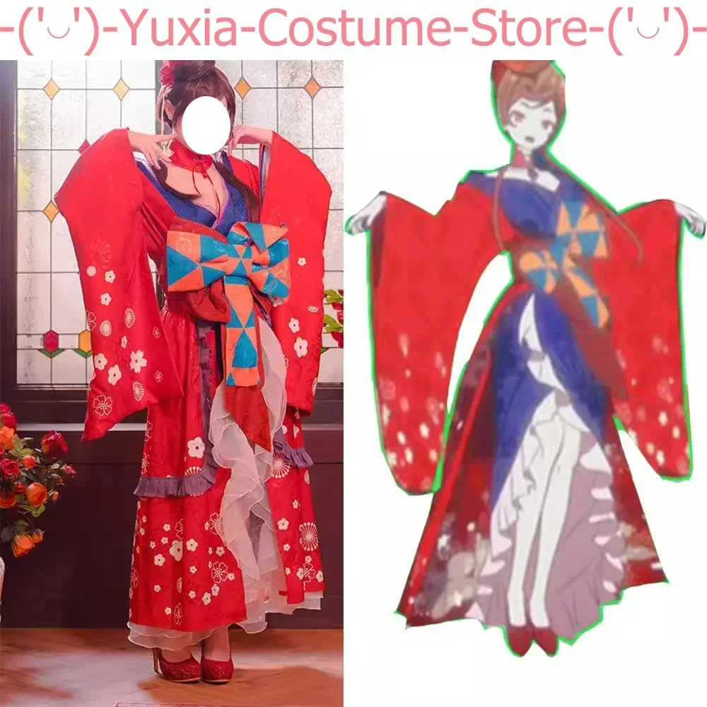 Костюм для косплея Yuugiri из аниме зомби красное кимоно раннее платье наряд