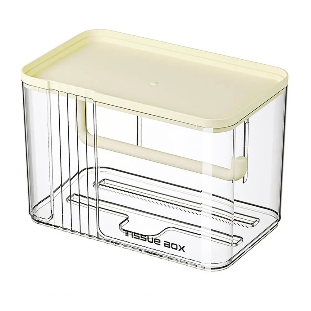 

Transparent Wall-mounted Tissue Box Wall-mounted Waterproof Tissue Box Holder for Kitchen Bathroom Transparent Roll Paper