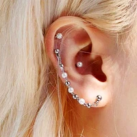 2 pc dangle stud earrings for cartilage ear lobe conch daith stainless steel helix piercing helix earring 16g piercing jewelry