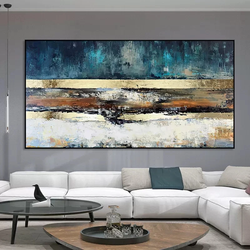 

Beautiful Abstract Landscape Oil Painting Restaurant Wall Art Decoration Acrylic Artwork Home Decor Dropshipping Unframed