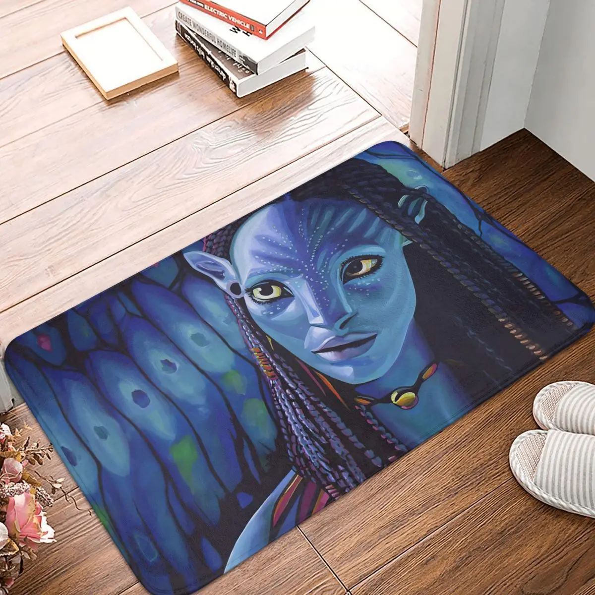 

Zoe Saldana As Neytiri In Avatar Doormat Rug carpet Mat Footpad Bath mat Non-slip toilet Balcony Parlor durable Washable