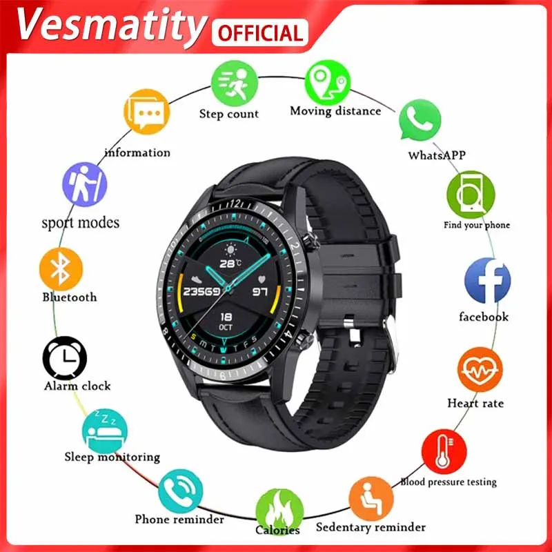 

Умные часы Vesmatity I9 с пульсометром и оксиметром, водонепроницаемые спортивные часы с Bluetooth для звонков и прослушивания музыки для Android и IOS, Лидер продаж