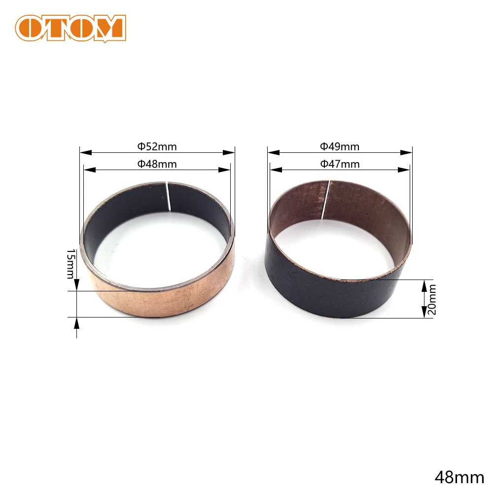 

Пара мотоциклетных втулок передней вилки 47/48/49 мм, внешние направляющие для CRF KXF RMZ YZF, универсальная амортизирующая деталь