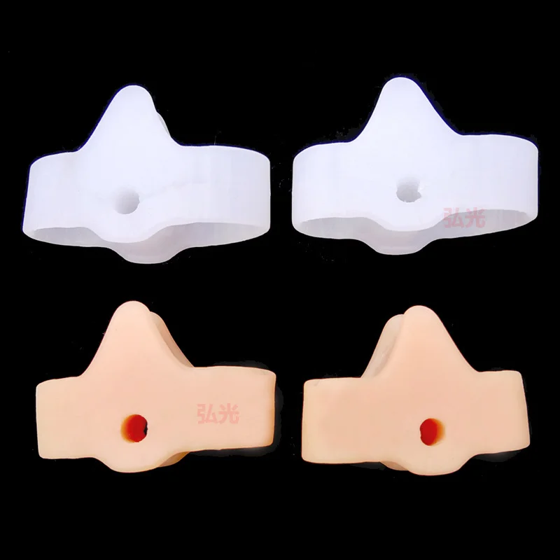 

2pcs=1pair Silicone Two Hole Toe Separator Gel Foot Finger Protector Bunion Orthopedic Hallux Valgus Guard Straightener Pedicure