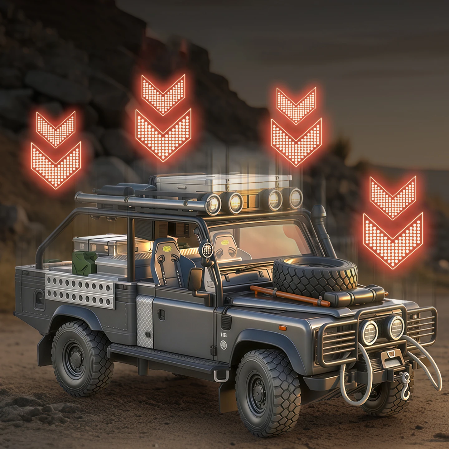 124 Land Range Rover Defender 110 Tomb LE, модель автомобиля из сплава, литье под давлением, металлические внедорожники, модель автомобиля, звуковой свет, детские игрушки, подарок (art.: 3920d07eb82dd) - 3920d07eb82dd