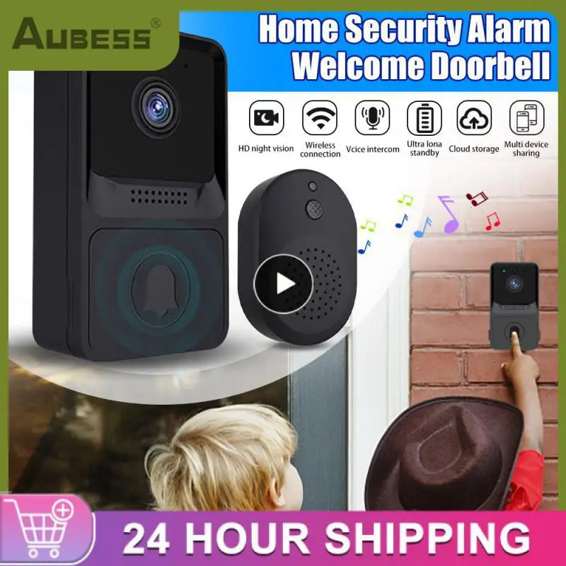 

1~5PCS Elecpow Mini Wireless WiFi Video Doorbell Camera Smart Home Door Bell Kits with Cloud Storage Night Vision Home Security