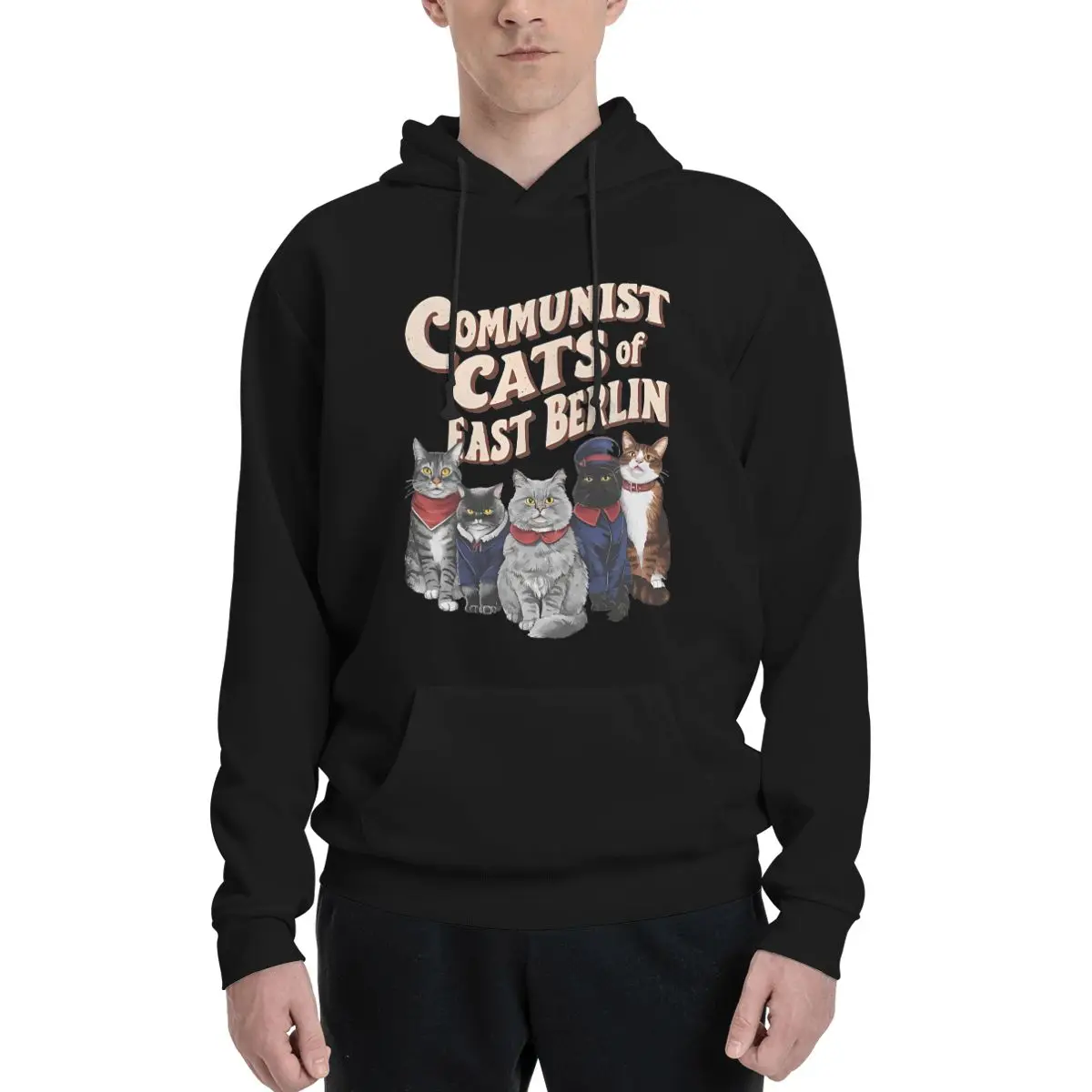Толстовки унисекс Novlety Communist Cats Of East Berlin с карманами модные толстовки длинными
