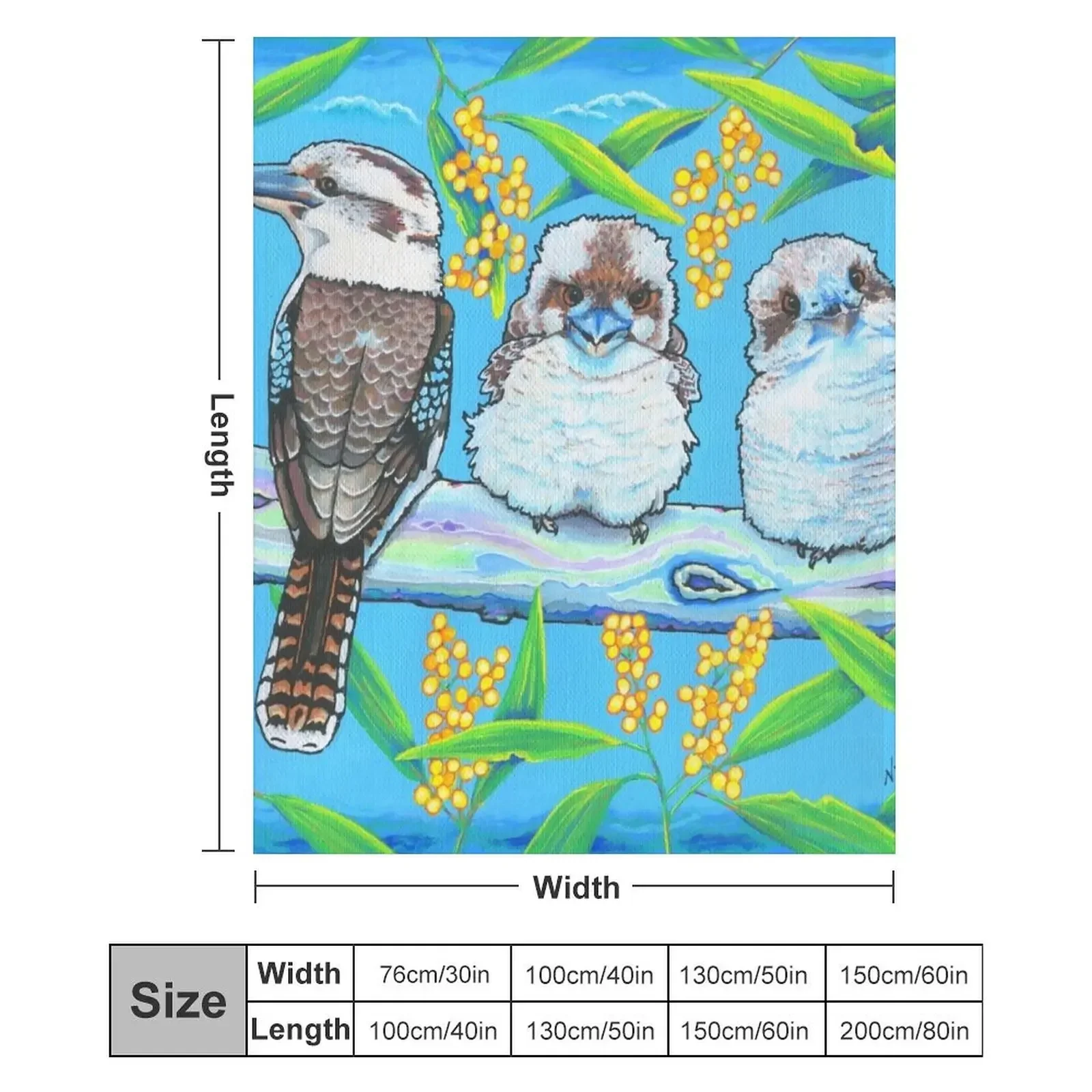 Одеяло Kindred Kookaburras, мягкие плюшевые одеяла в клетку для путешествий (art.: 3920ccdeff685) - 3920ccdeff685