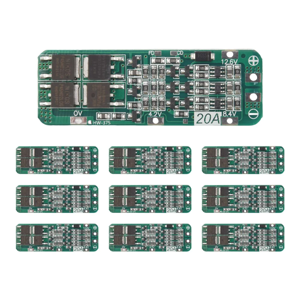 10Pcs 3S 20A BMS 18650 Li-Ion модуль зарядного устройства литиевой батареи PCB 11 1 V 12V 12 6 Module