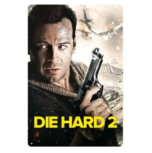 

Металлический плакат Die Hard 2 Брюс Уиллис 20x30 см